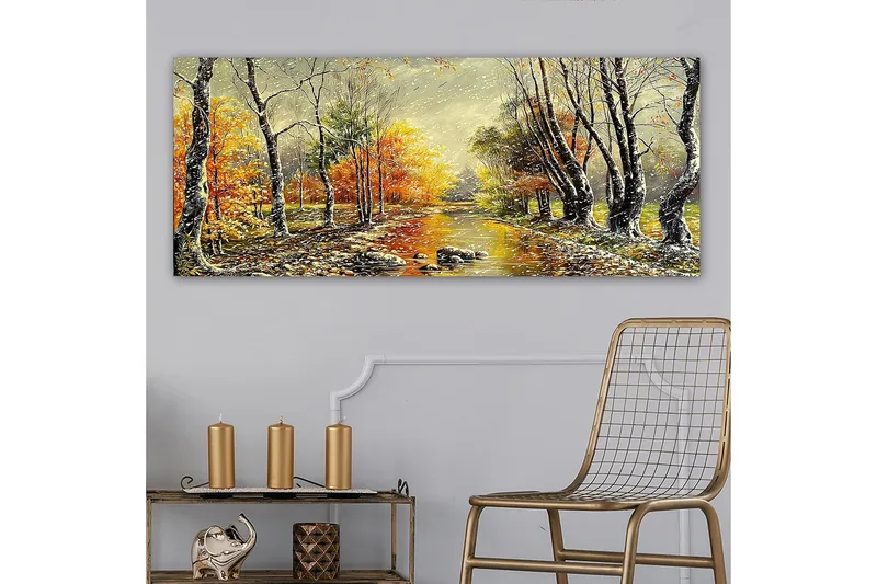 Canvasbillede YTY Landscape & Nature Flerfarvet - 120x50 cm - Boligtilbehør - Billeder & kunst - Billeder på lærred