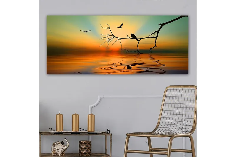Canvasbillede YTY Landscape & Nature Flerfarvet - 120x50 cm - Boligtilbehør - Billeder & kunst - Billeder på lærred
