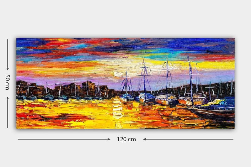 Canvasbillede YTY Landscape & Nature Flerfarvet - 120x50 cm - Boligtilbehør - Billeder & kunst - Billeder på lærred