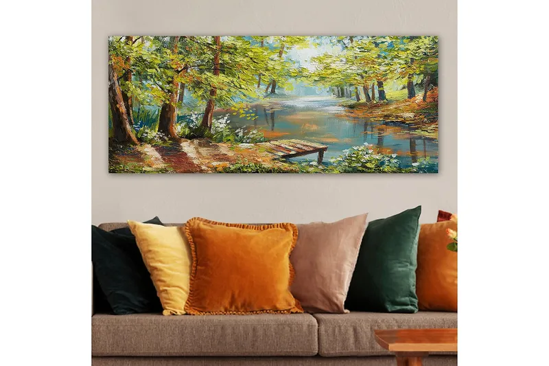 Canvasbillede YTY Landscape & Nature Flerfarvet - 120x50 cm - Boligtilbehør - Billeder & kunst - Billeder på lærred