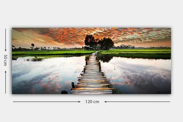 Canvasbillede YTY Landscape & Nature Flerfarvet - 120x50 cm - Boligtilbehør - Billeder & kunst - Billeder på lærred