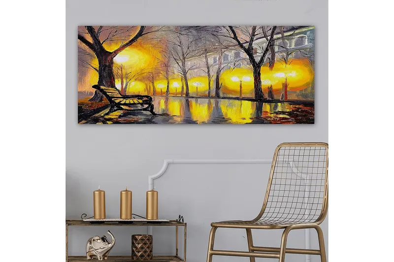 Canvasbillede YTY Landscape & Nature Flerfarvet - 120x50 cm - Boligtilbehør - Billeder & kunst - Billeder på lærred