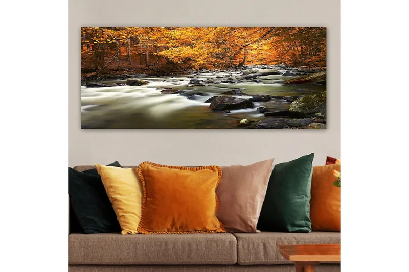 Canvasbillede YTY Landscape & Nature Flerfarvet - 120x50 cm - Boligtilbehør - Billeder & kunst - Billeder på lærred