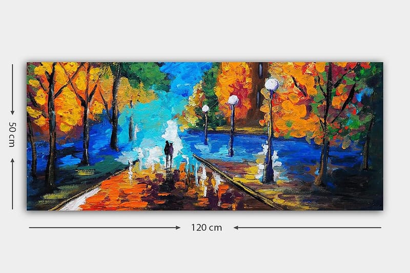 Canvasbillede YTY Landscape & Nature Flerfarvet - 120x50 cm - Boligtilbehør - Billeder & kunst - Billeder på lærred