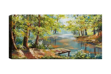Canvasbillede YTY Landscape & Nature Flerfarvet - 120x50 cm - Boligtilbehør - Billeder & kunst - Billeder på lærred