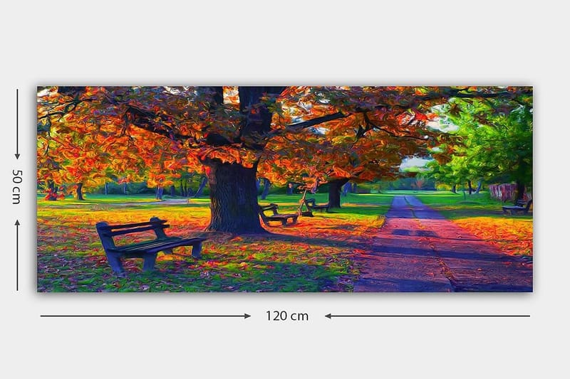 Canvasbillede YTY Landscape & Nature Flerfarvet - 120x50 cm - Boligtilbehør - Billeder & kunst - Billeder på lærred