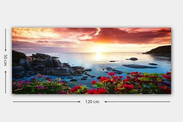 Canvasbillede YTY Landscape & Nature Flerfarvet - 120x50 cm - Boligtilbehør - Billeder & kunst - Billeder på lærred