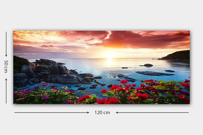 Canvasbillede YTY Landscape & Nature Flerfarvet - 120x50 cm - Boligtilbehør - Billeder & kunst - Billeder på lærred