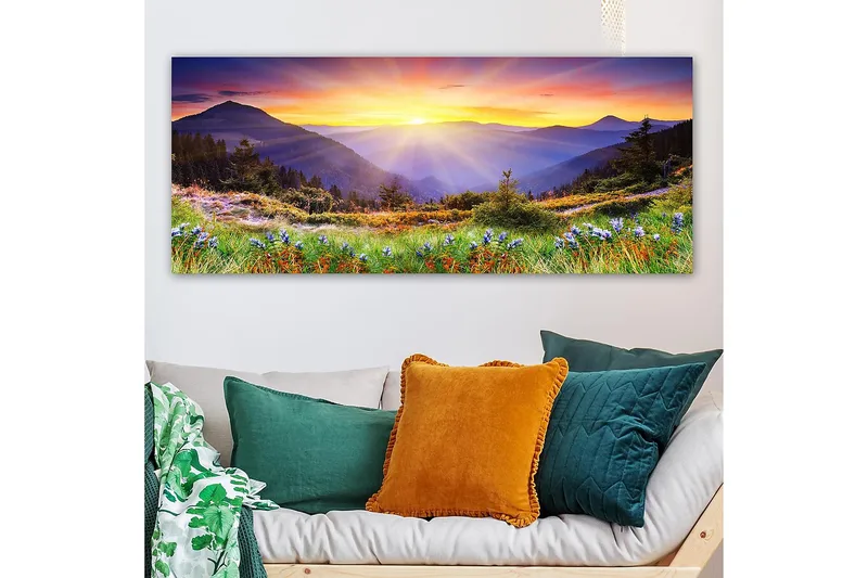 Canvasbillede YTY Landscape & Nature Flerfarvet - 120x50 cm - Boligtilbehør - Billeder & kunst - Billeder på lærred