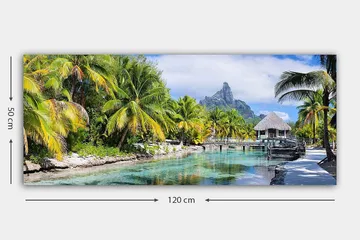 Canvasbillede YTY Landscape & Nature Flerfarvet - 120x50 cm - Boligtilbehør - Billeder & kunst - Billeder på lærred