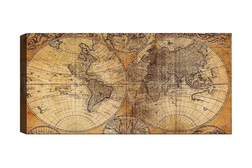 Canvasbillede YTY Map Flerfarvet - 120x50 cm - Boligtilbehør - Billeder & kunst - Billeder på lærred