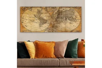 Canvasbillede YTY Map Flerfarvet - 120x50 cm - Boligtilbehør - Billeder & kunst - Billeder på lærred