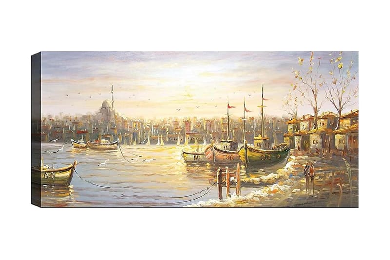 Canvasbillede YTY Nautical & Beach Flerfarvet, 120x50 cm
