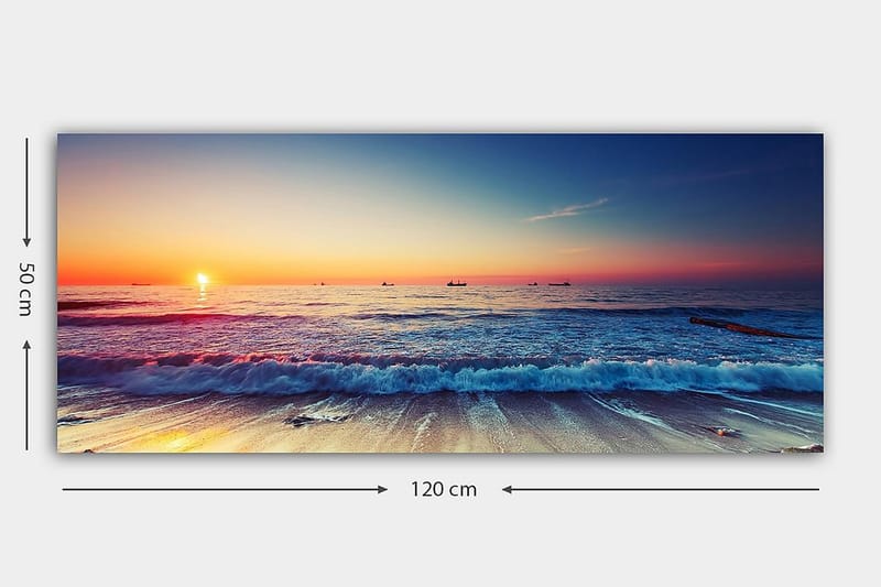 Canvasbillede YTY Nautical & Beach Flerfarvet - 120x50 cm - Boligtilbehør - Billeder & kunst - Billeder på lærred