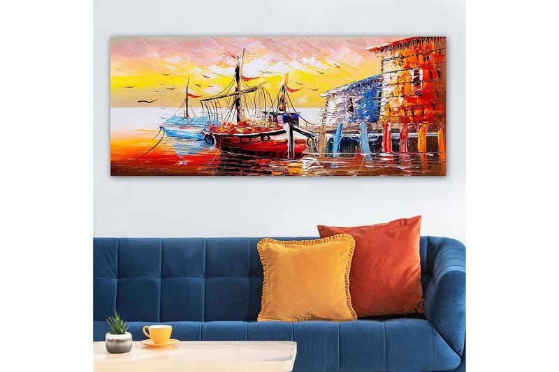 Canvasbillede YTY Nautical & Beach Flerfarvet - 120x50 cm - Boligtilbehør - Billeder & kunst - Billeder på lærred