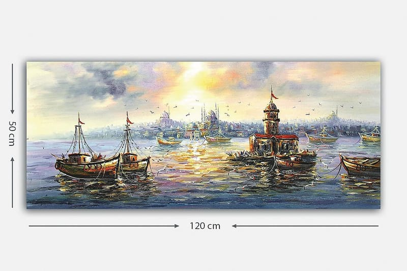 Canvasbillede YTY Nautical & Beach Flerfarvet - 120x50 cm - Boligtilbehør - Billeder & kunst - Billeder på lærred