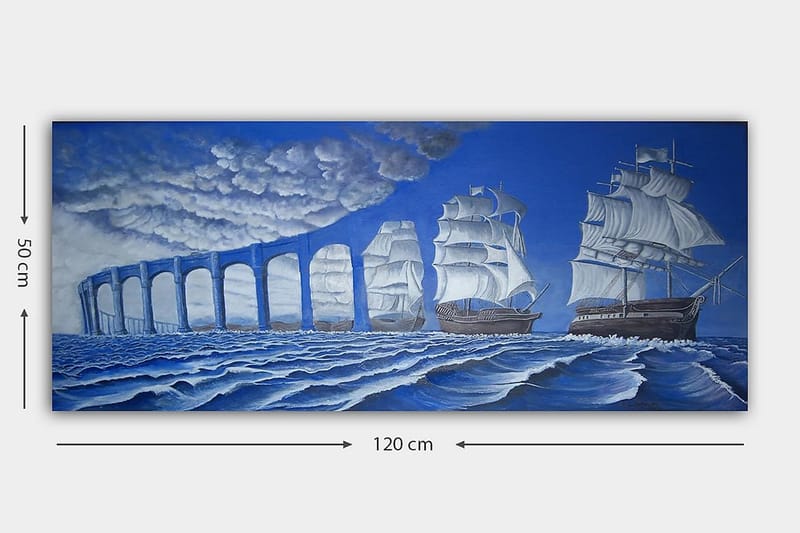 Canvasbillede YTY Nautical & Beach Flerfarvet - 120x50 cm - Boligtilbehør - Billeder & kunst - Billeder på lærred