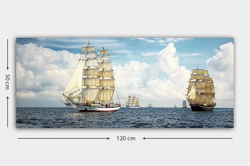 Canvasbillede YTY Nautical & Beach Flerfarvet - 120x50 cm - Boligtilbehør - Billeder & kunst - Billeder på lærred