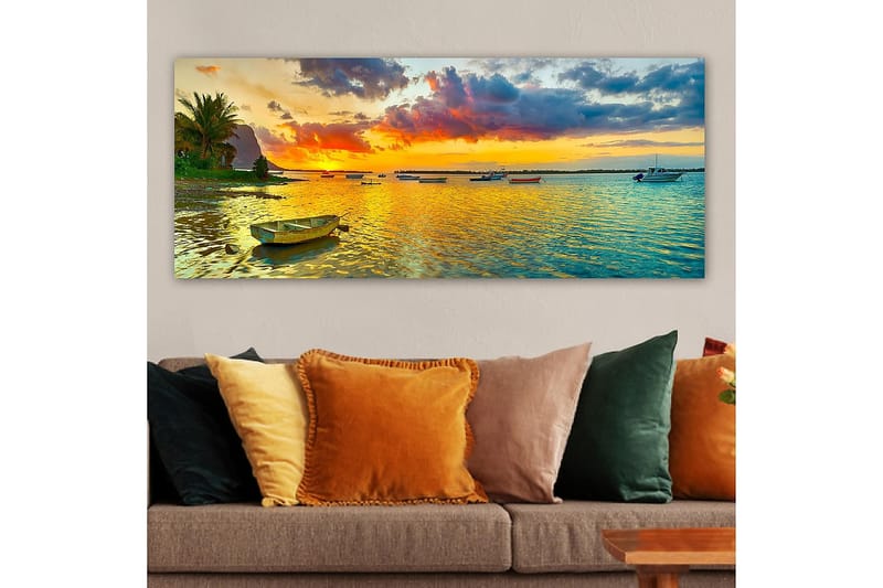 Canvasbillede YTY Nautical & Beach Flerfarvet - 120x50 cm - Boligtilbehør - Billeder & kunst - Billeder på lærred
