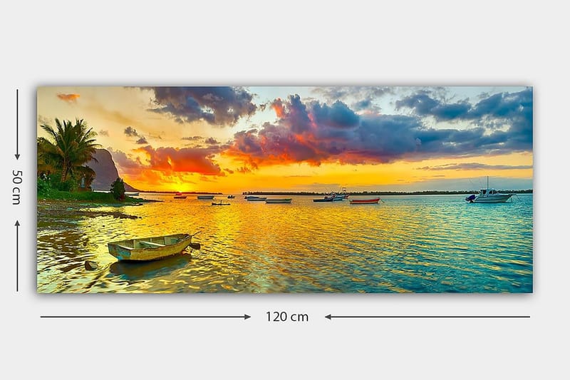 Canvasbillede YTY Nautical & Beach Flerfarvet - 120x50 cm - Boligtilbehør - Billeder & kunst - Billeder på lærred