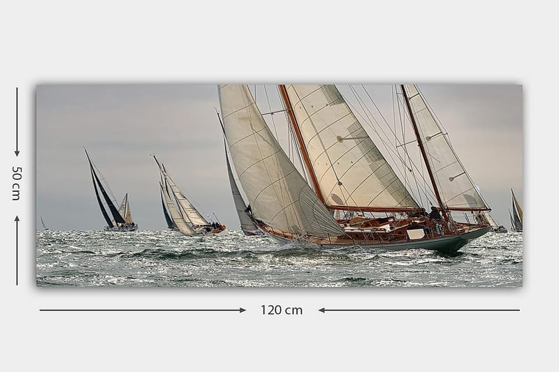 Canvasbillede YTY Nautical & Beach Flerfarvet - 120x50 cm - Boligtilbehør - Billeder & kunst - Billeder på lærred
