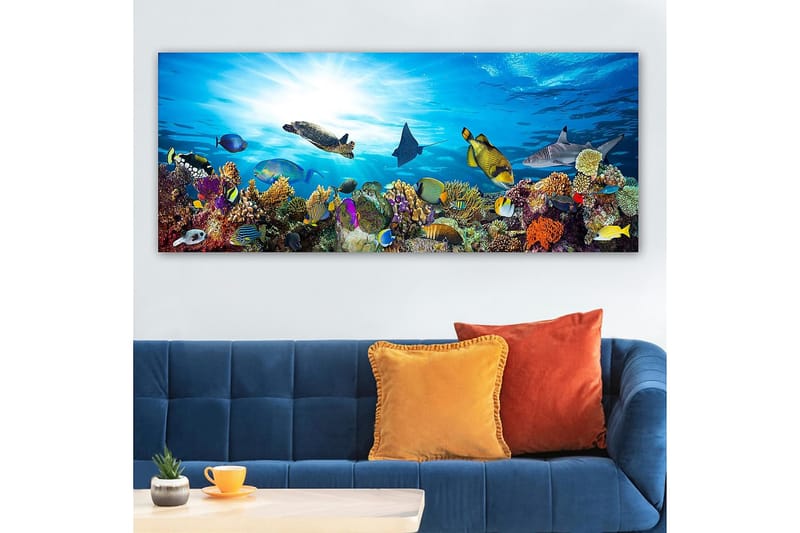 Canvasbillede YTY Nautical & Beach Flerfarvet - 120x50 cm - Boligtilbehør - Billeder & kunst - Billeder på lærred