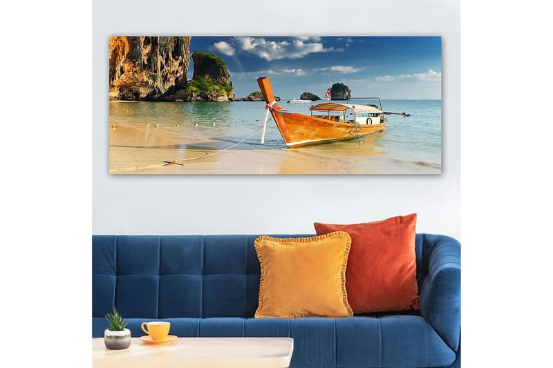 Canvasbillede YTY Nautical & Beach Flerfarvet - 120x50 cm - Boligtilbehør - Billeder & kunst - Billeder på lærred