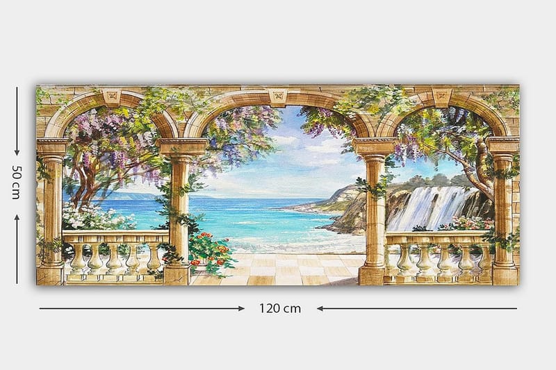 Canvasbillede YTY Nautical & Beach Flerfarvet - 120x50 cm - Boligtilbehør - Billeder & kunst - Billeder på lærred