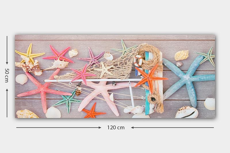 Canvasbillede YTY Nautical & Beach Flerfarvet - 120x50 cm - Boligtilbehør - Billeder & kunst - Billeder på lærred