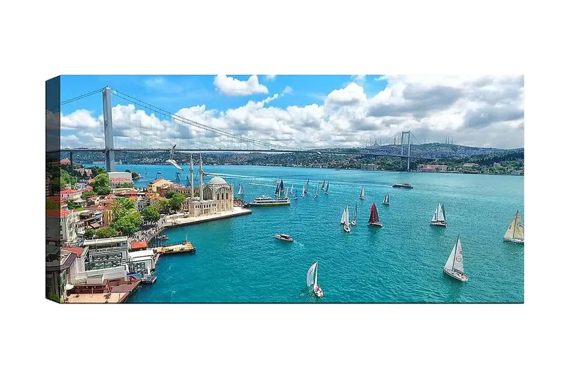 Canvasbillede YTY Nautical & Beach Flerfarvet, 120x50 cm