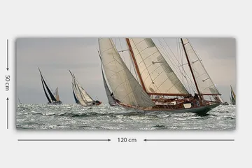 Canvasbillede YTY Nautical & Beach Flerfarvet - 120x50 cm - Boligtilbehør - Billeder & kunst - Billeder på lærred