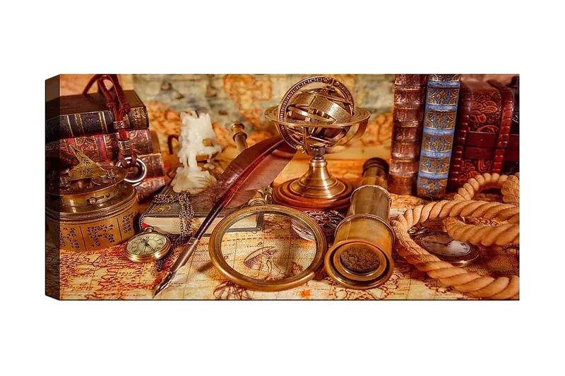 Canvasbillede YTY Nautical & Beach Flerfarvet, 120x50 cm