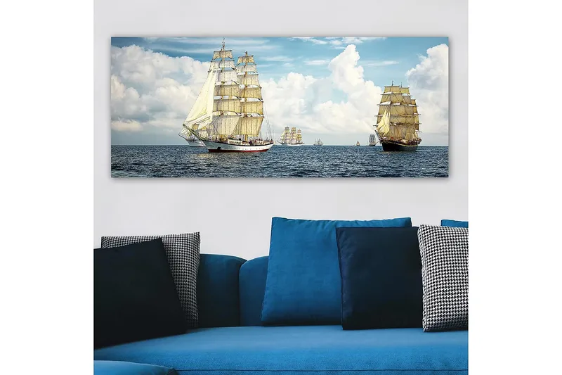 Canvasbillede YTY Nautical & Beach Flerfarvet - 120x50 cm - Boligtilbehør - Billeder & kunst - Billeder på lærred