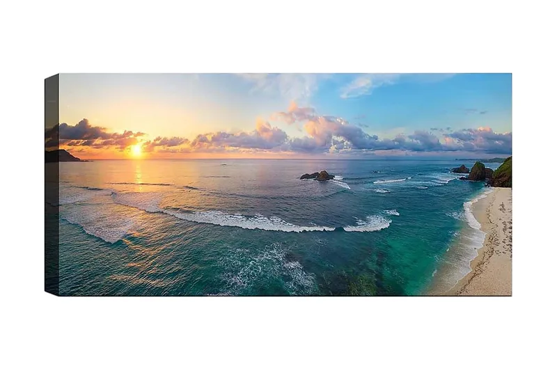 Canvasbillede YTY Nautical & Beach Flerfarvet, 120x50 cm