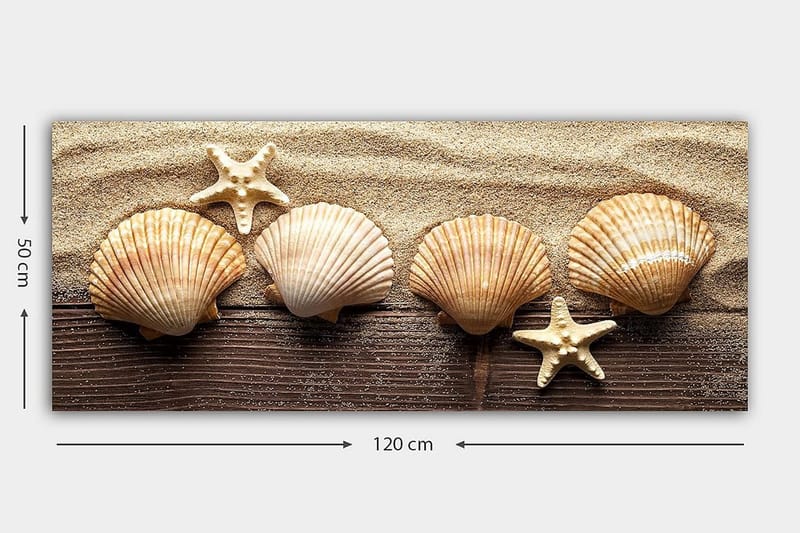 Canvasbillede YTY Nautical & Beach Flerfarvet - 120x50 cm - Boligtilbehør - Billeder & kunst - Billeder på lærred