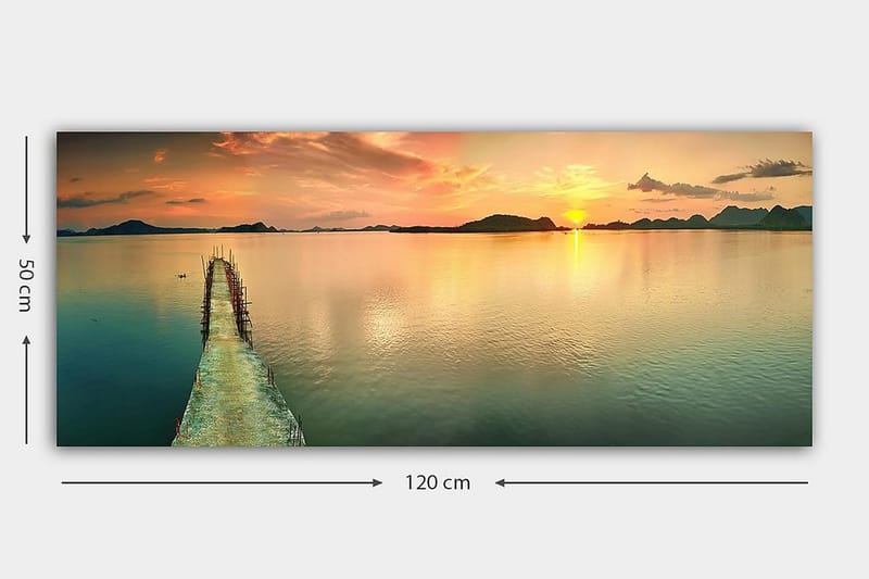 Canvasbillede YTY Nautical & Beach Flerfarvet - 120x50 cm - Boligtilbehør - Billeder & kunst - Billeder på lærred