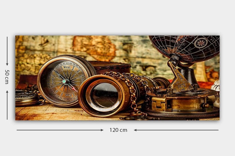 Canvasbillede YTY Nautical & Beach Flerfarvet - 120x50 cm - Boligtilbehør - Billeder & kunst - Billeder på lærred