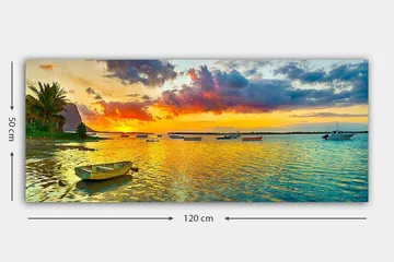 Canvasbillede YTY Nautical & Beach Flerfarvet - 120x50 cm - Boligtilbehør - Billeder & kunst - Billeder på lærred