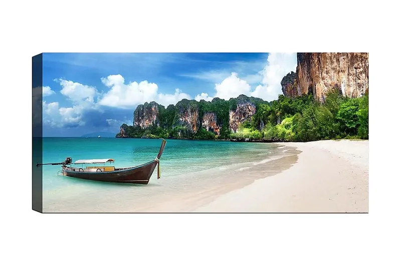 Canvasbillede YTY Nautical & Beach Flerfarvet, 120x50 cm