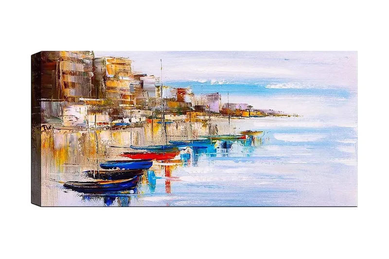 Canvasbillede YTY Nautical & Beach Flerfarvet, 120x50 cm