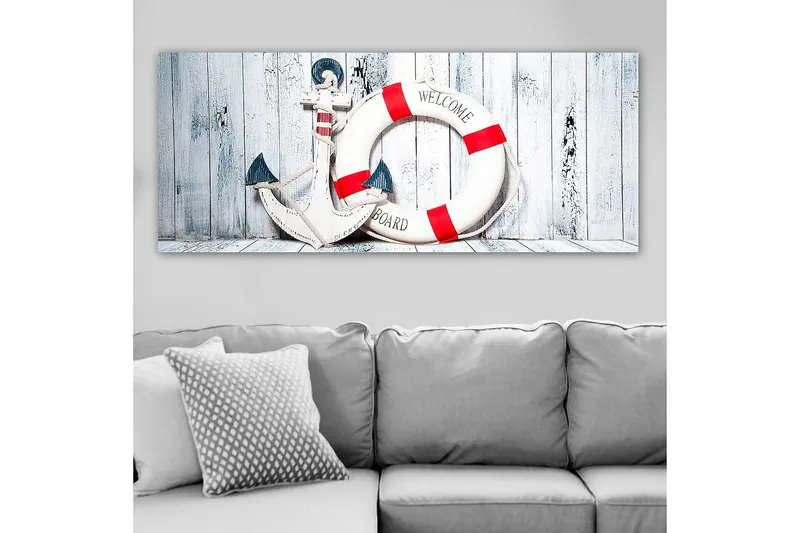 Canvasbillede YTY Nautical & Beach Flerfarvet - 120x50 cm - Boligtilbehør - Billeder & kunst - Billeder på lærred