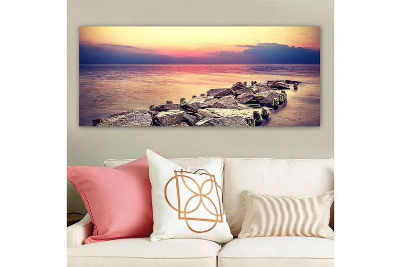 Canvasbillede YTY Nautical & Beach Flerfarvet - 120x50 cm - Boligtilbehør - Billeder & kunst - Billeder på lærred