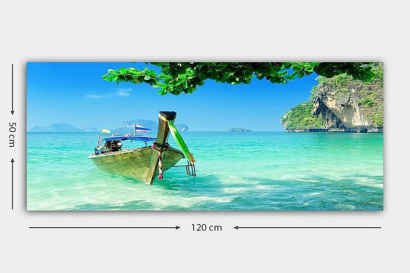 Canvasbillede YTY Nautical & Beach Flerfarvet - 120x50 cm - Boligtilbehør - Billeder & kunst - Billeder på lærred