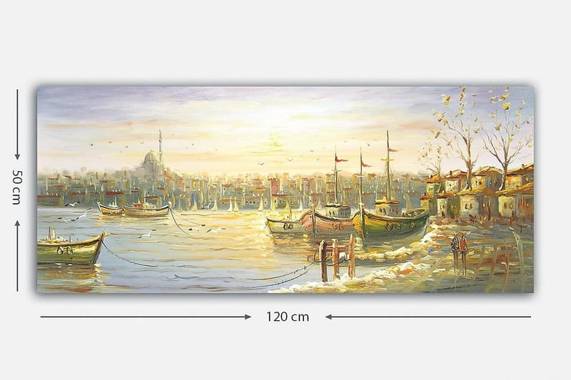 Canvasbillede YTY Nautical & Beach Flerfarvet - 120x50 cm - Boligtilbehør - Billeder & kunst - Billeder på lærred