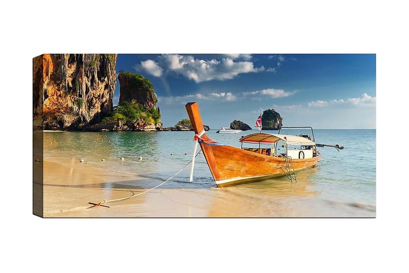 Canvasbillede YTY Nautical & Beach Flerfarvet, 120x50 cm