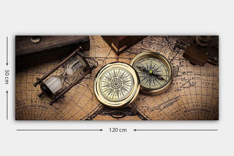 Canvasbillede YTY Nautical & Beach Flerfarvet - 120x50 cm - Boligtilbehør - Billeder & kunst - Billeder på lærred