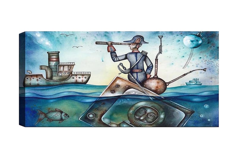 Canvasbillede YTY Nautical & Beach Flerfarvet, 120x50 cm