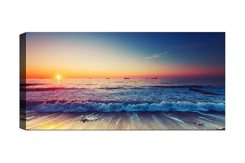 Canvasbillede YTY Nautical & Beach Flerfarvet, 120x50 cm