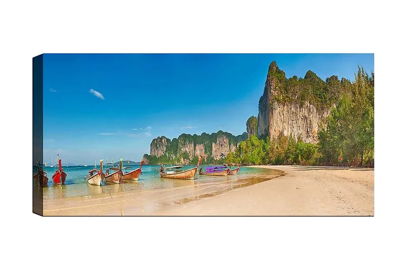 Canvasbillede YTY Nautical & Beach Flerfarvet, 120x50 cm