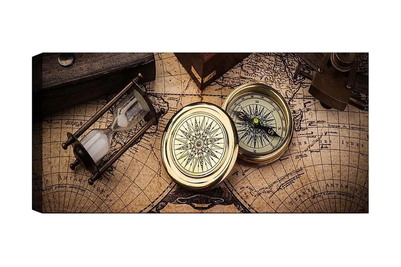 Canvasbillede YTY Nautical & Beach Flerfarvet, 120x50 cm